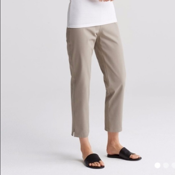 Organic Stretch Cotton Twill Slim Ankle 